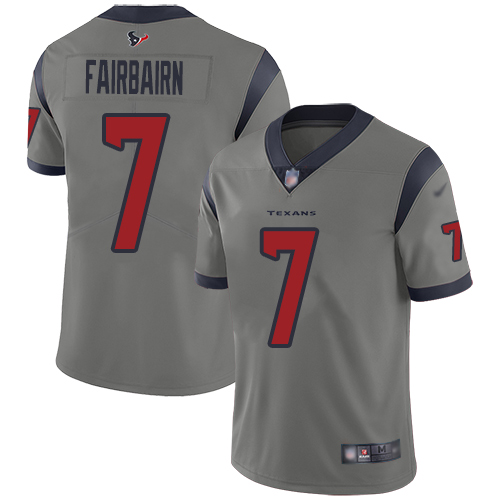Houston Texans Limited Gray Men Ka imi Fairbairn Jersey NFL Football #7 Inverted Legend->youth nfl jersey->Youth Jersey
